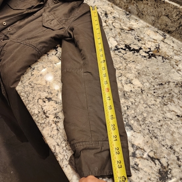 french connection parka heavy long green winter heavy jacket size 6 - Picture 8 of 9